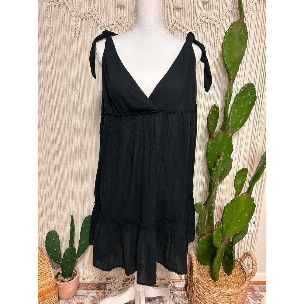 Aerie 100% Cotton Tie Shoulder Dress Size XL